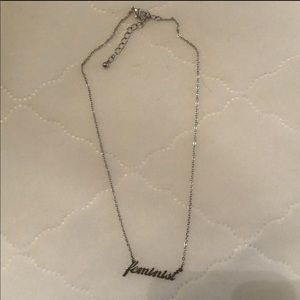 “feminist” necklace